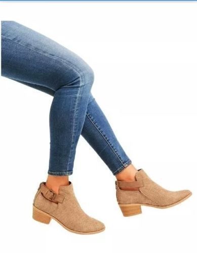 dolce vita perforated suede bootie