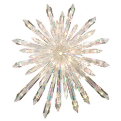 Pre Lit Incandescent Snowflake Clear Christmas Tree Topper White Pre Lit Incandescent Snowflake Clear Christmas Tree Topper White 12