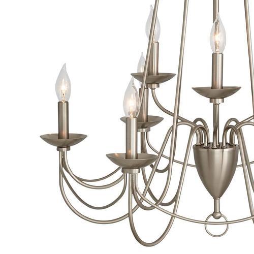 Allen Roth Wintonburg Williamsburg Candle Chandelier Brushed