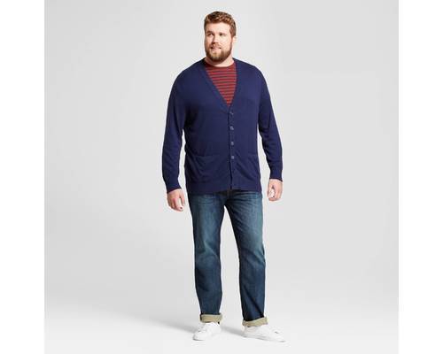 big and tall cardigan mens