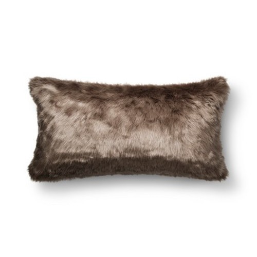 Brown Oversized Faux Fur Throw Pillow - Threshold - Check Back Soon - BLINQ