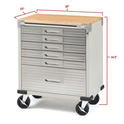 Seville Classics Ultrahd Rolling 6 Drawer Tool Storage Cabinet
