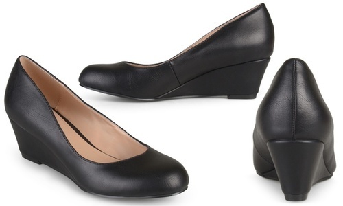 wide width black wedges