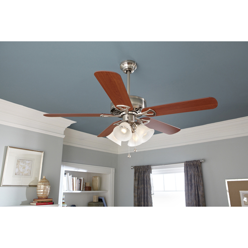 Harbor Breeze 52 Indoor Ceiling Fan With Light Kit Brushed