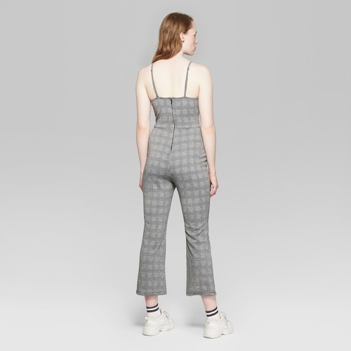 women's plaid jumpsuit