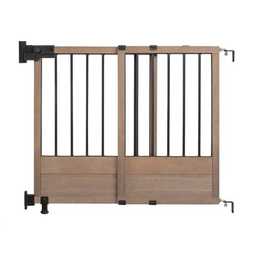 dark wood baby gate