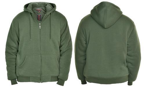 olive green zip up jacket