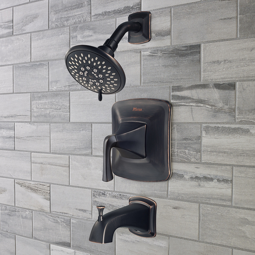 Pfister Selia Tuscan Bronze 1 Handle Bathtub And Shower Faucet