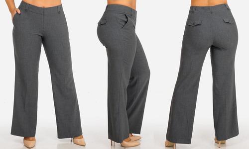 high waisted bootcut dress pants