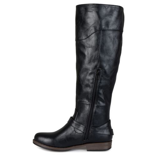 black wide calf boots size 8