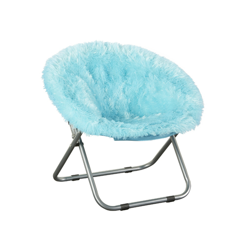 Heritage Club Kids Blair Plush Faux Fur Saucer Chair Aqua Heritage Club Kids Blair Plush Faux