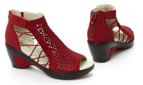 womens red sandals size 9