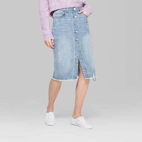 wild fable jean skirt