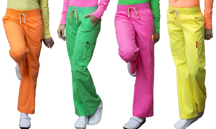 Peaches Women S Neon Scrubs Scrub Pant Burst M Check Back