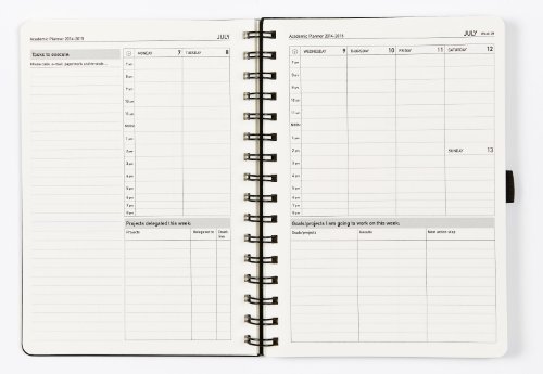 action day academic weekly planner 2014 2015 6x8 spiral layout